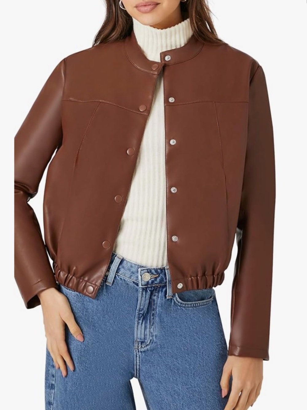 Forever 21 Women's Faux Leather Moto Jacket NWT